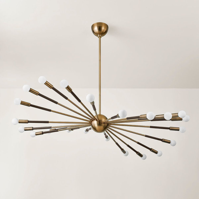 Patina Brass and Bronze 22-Light Sputnik Chandelier