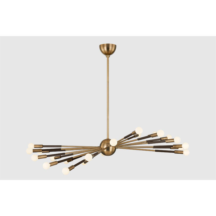 Patina Brass and Bronze 22-Light Sputnik Chandelier