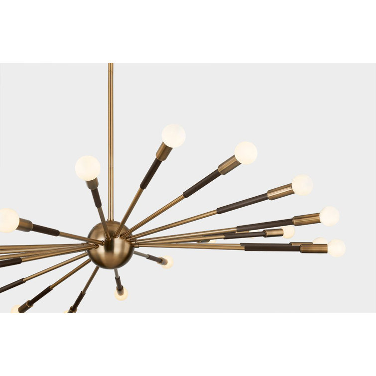 Patina Brass and Bronze 22-Light Sputnik Chandelier