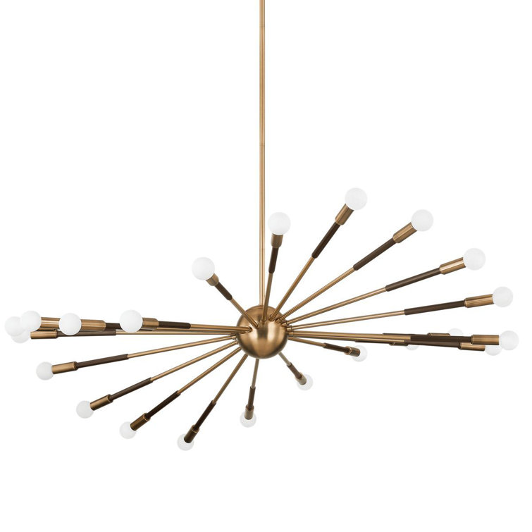 Patina Brass and Bronze 22-Light Sputnik Chandelier