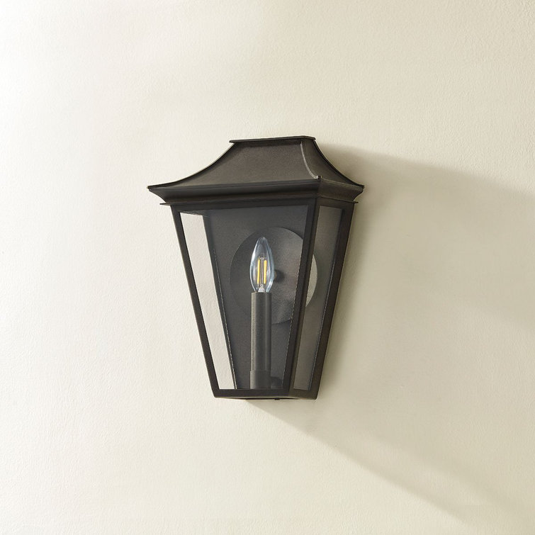 Tehama French Iron and Clear Glass Wall Sconce