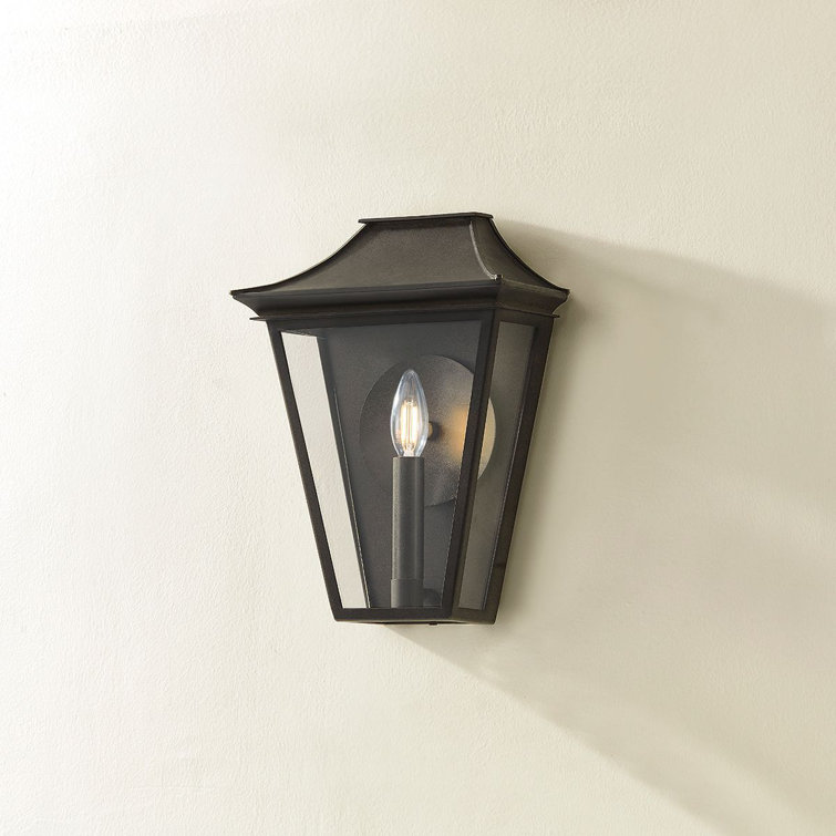 Tehama French Iron and Clear Glass Wall Sconce