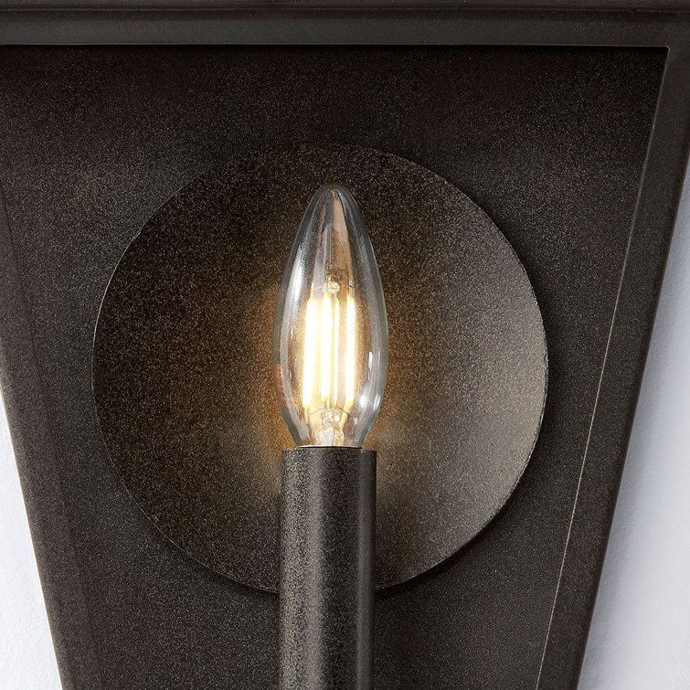 Tehama French Iron and Clear Glass Wall Sconce