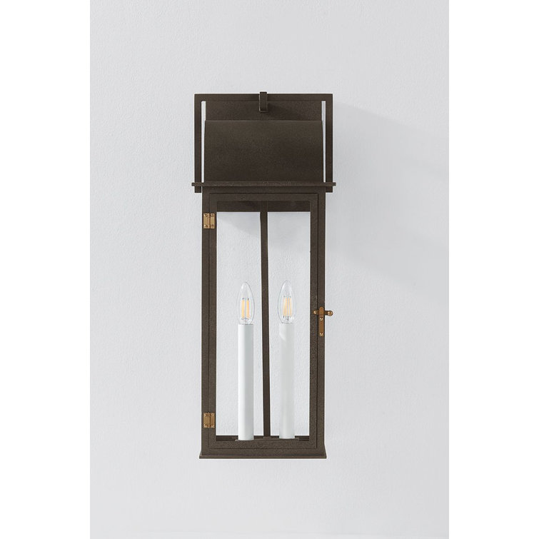 Bohen French Iron Patina Brass 2-Light Outdoor Wall Sconce