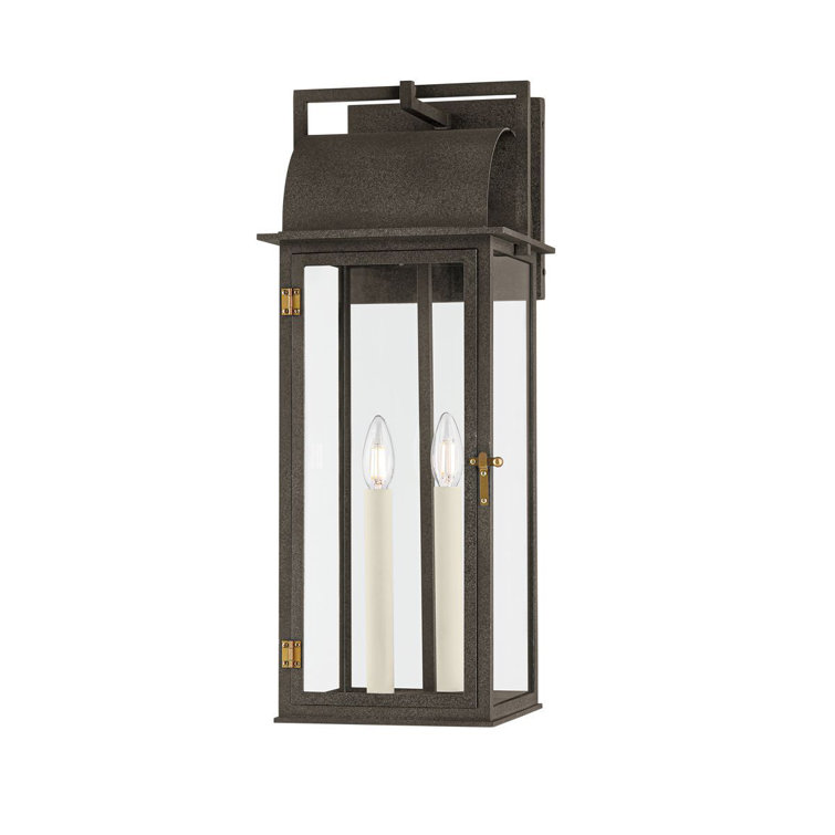 Bohen French Iron Patina Brass 2-Light Outdoor Wall Sconce