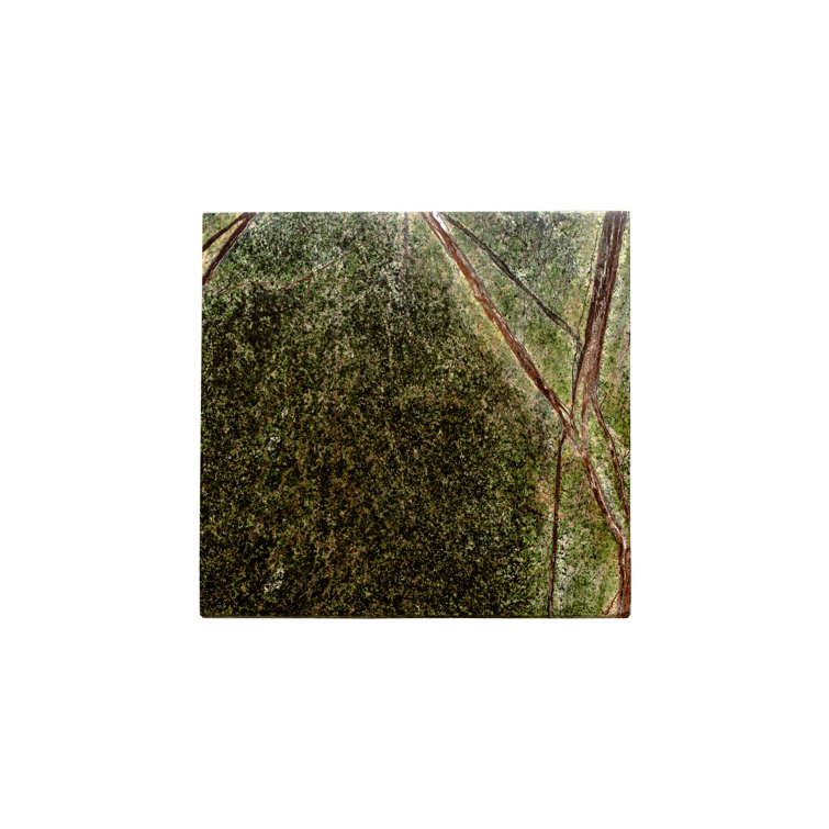Green Marble Semi-Gloss Contemporary Side Table