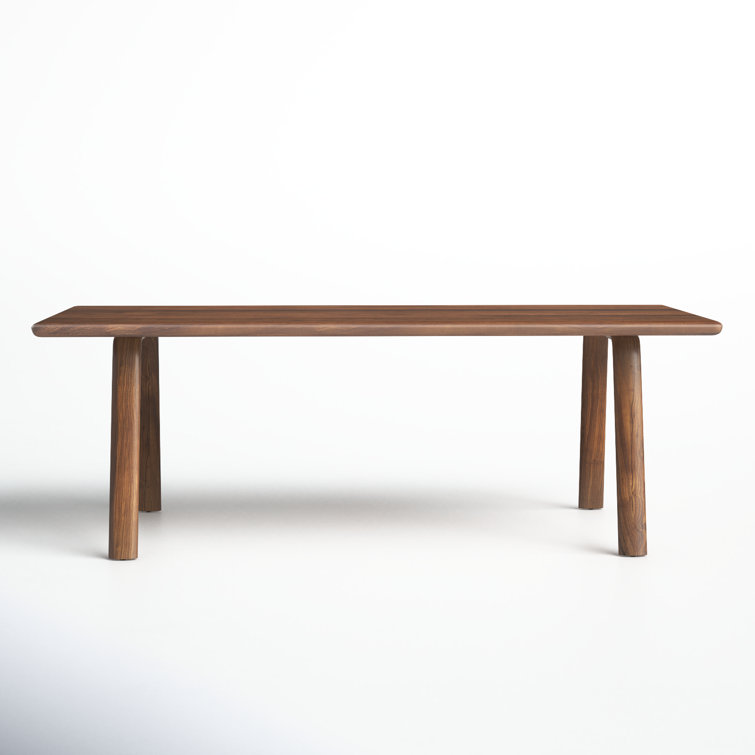 Walnut Solid Wood Rectangular Dining Table for Six