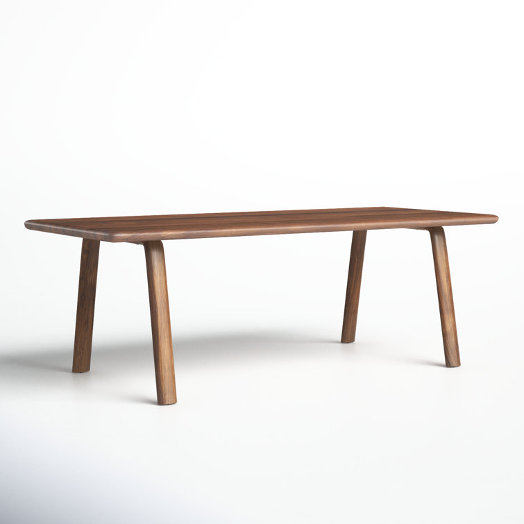 Walnut Solid Wood Rectangular Dining Table for Six