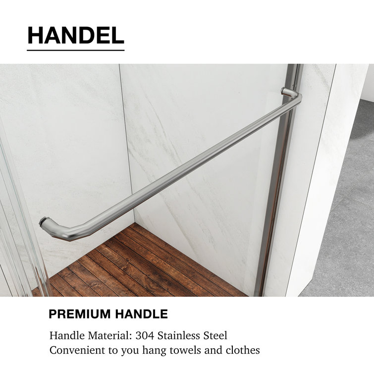 54 in. Chrome Framed Double Sliding Shower Door with Clear Glass
