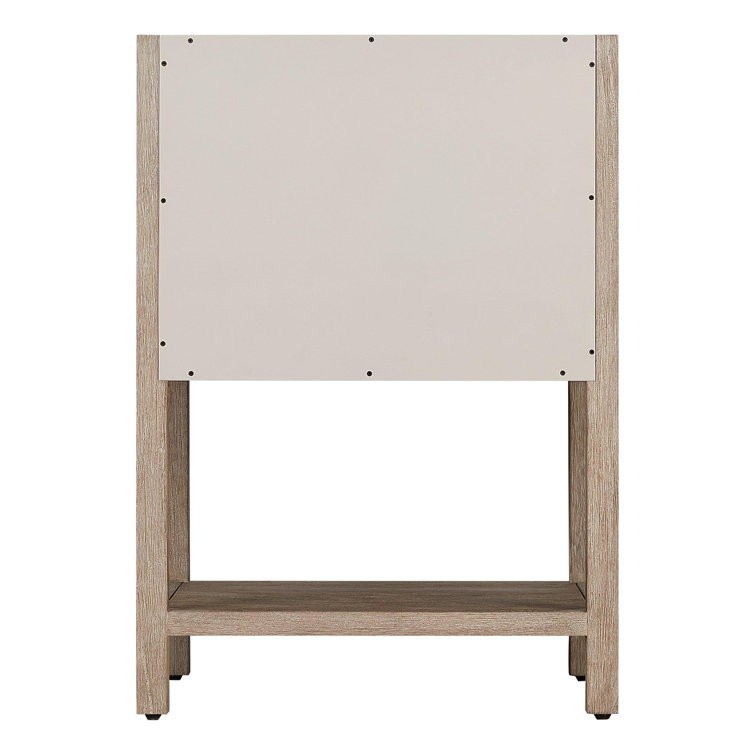 24" Midnight Navy Blue Single Bathroom Vanity with Brass Handles