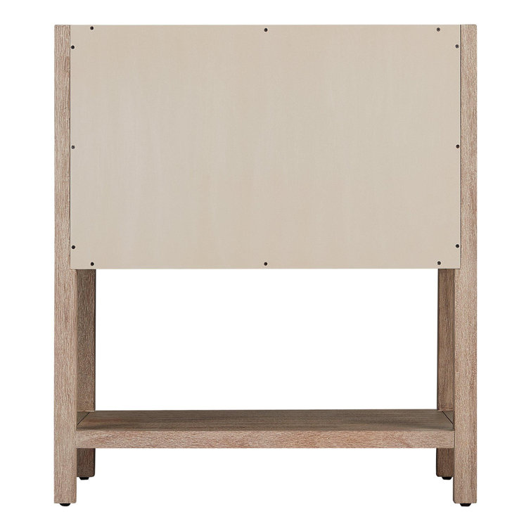 White Mahogany Single Basin Vanity with Brass Hardware