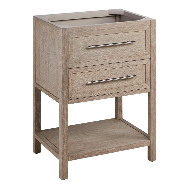 24" Midnight Navy Blue Single Bathroom Vanity with Brass Handles