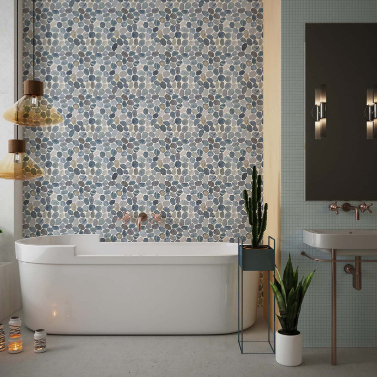Toba Natural Stone Pebble Mosaic Tile for Indoor and Outdoor Use