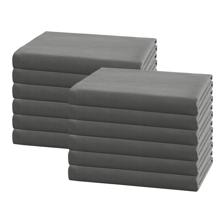 Dark Gray Microfiber Queen Pillowcases with Envelope Closure