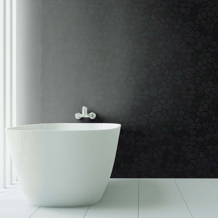 Charcoal Natural Stone Pebble Mosaic Tile for Walls and Floors
