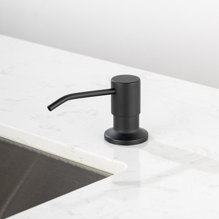 Matte Black Ergonomic Kitchen Soap Dispenser