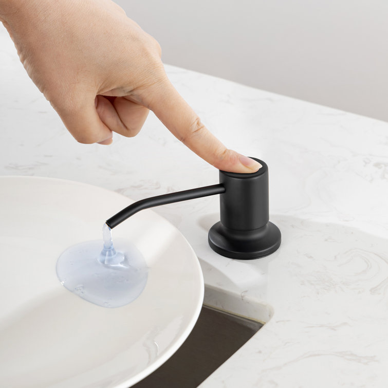 Matte Black Ergonomic Kitchen Soap Dispenser