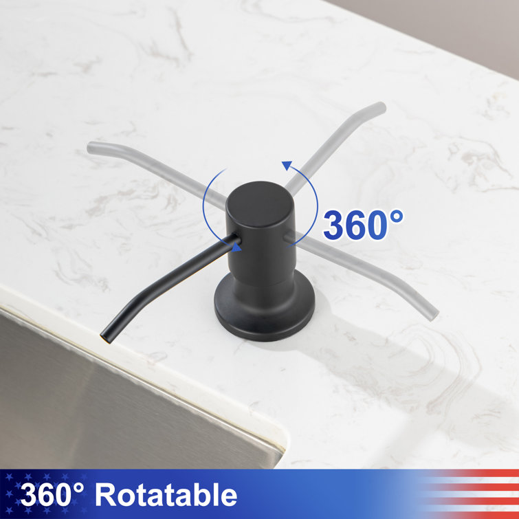 Matte Black Ergonomic Kitchen Soap Dispenser