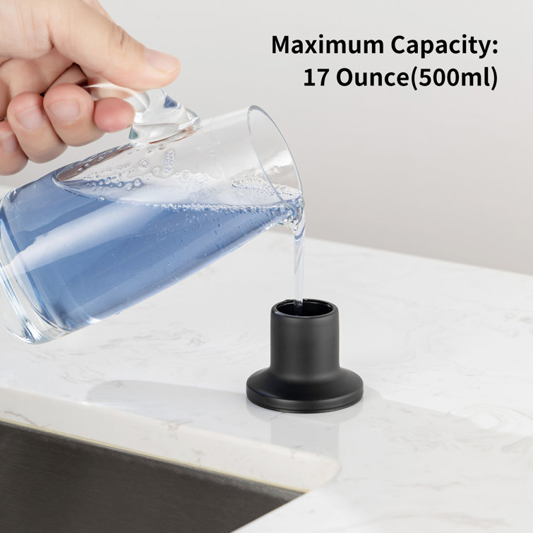 Matte Black Ergonomic Kitchen Soap Dispenser
