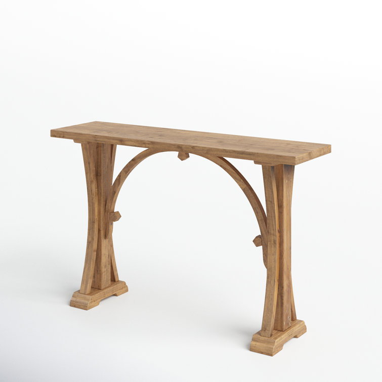Cayce Transitional Lodge 54'' Sun Bleached Solid Wood Console Table