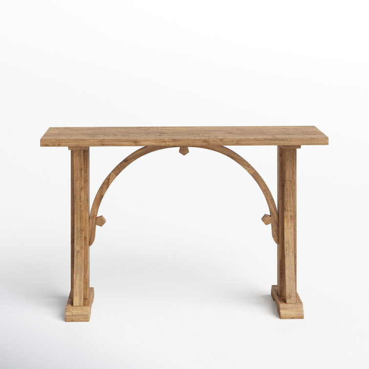 Cayce Transitional Lodge 54'' Sun Bleached Solid Wood Console Table