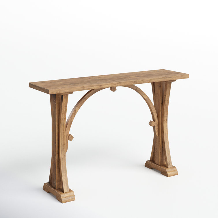 Cayce Transitional Lodge 54'' Sun Bleached Solid Wood Console Table