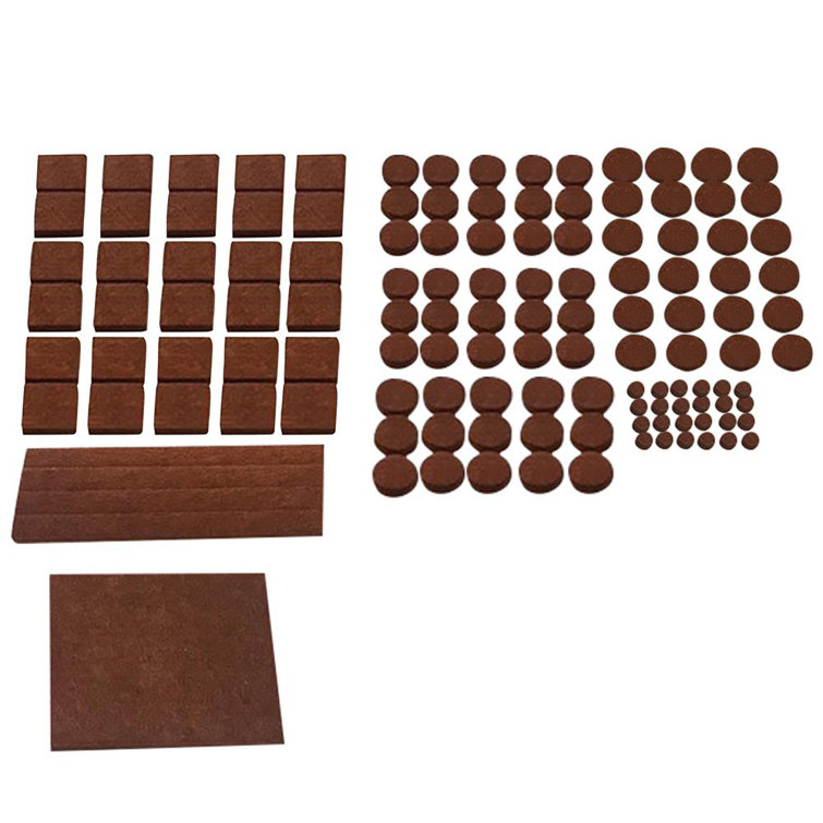 Brown 3/4" Round Felt Furniture Pads, 45 Pieces