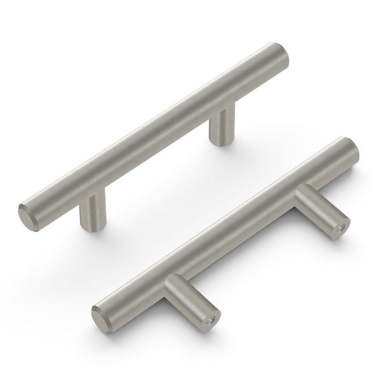 Modern Stainless Steel Bar Pull Cabinet Handles with Mounting Hardware