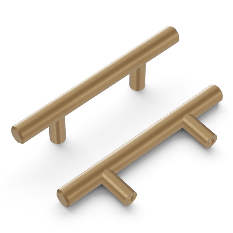 Champagne Bronze Modern Bar Pulls with Mounting Hardware