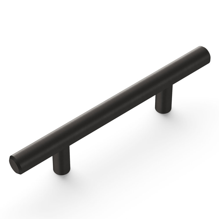 Brushed Black Nickel Modern Bar Cabinet Pulls with Mounting Hardware