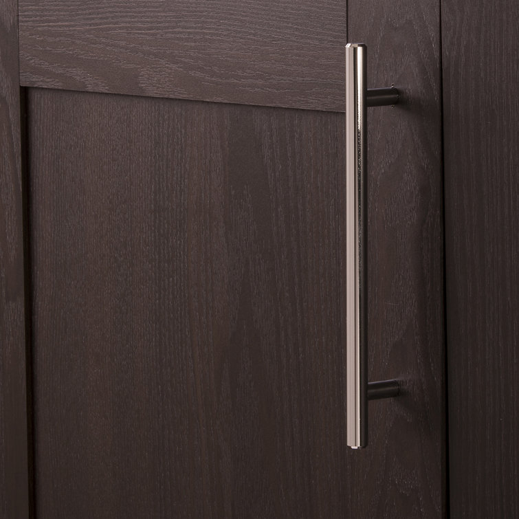 8.63-Inch Chrome Cylindrical Bar Pulls with Mounting Hardware