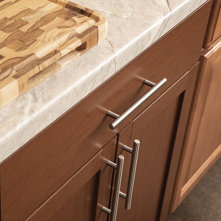 Stainless Steel Modern Bar Cabinet Pulls with Mounting Hardware