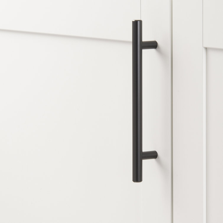 Matte Black Steel Bar Cabinet Pulls with Mounting Hardware