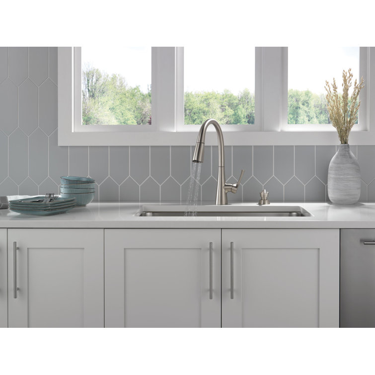 Auburn Stainless Steel Pull-Down Kitchen Faucet with Soap Dispenser