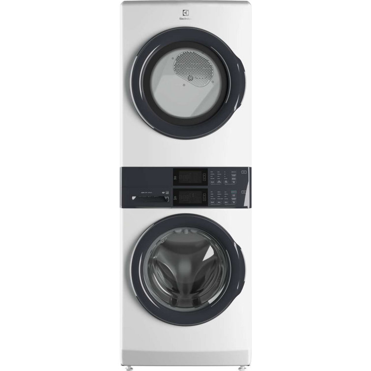 White Gas Stacked Washer and Dryer Set with Energy Star