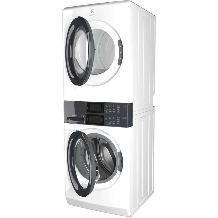 White Gas Stacked Washer and Dryer Set with Energy Star