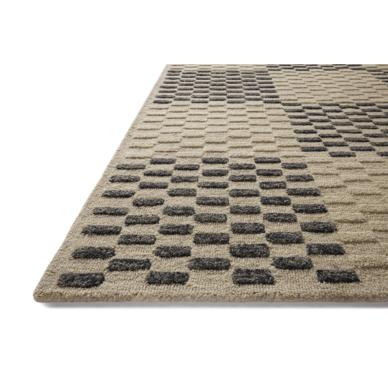 Bradley Beige and Midnight Wool Hand-Tufted Area Rug