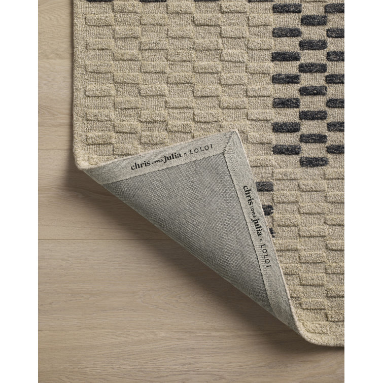 Bradley Beige and Midnight Wool Hand-Tufted Area Rug