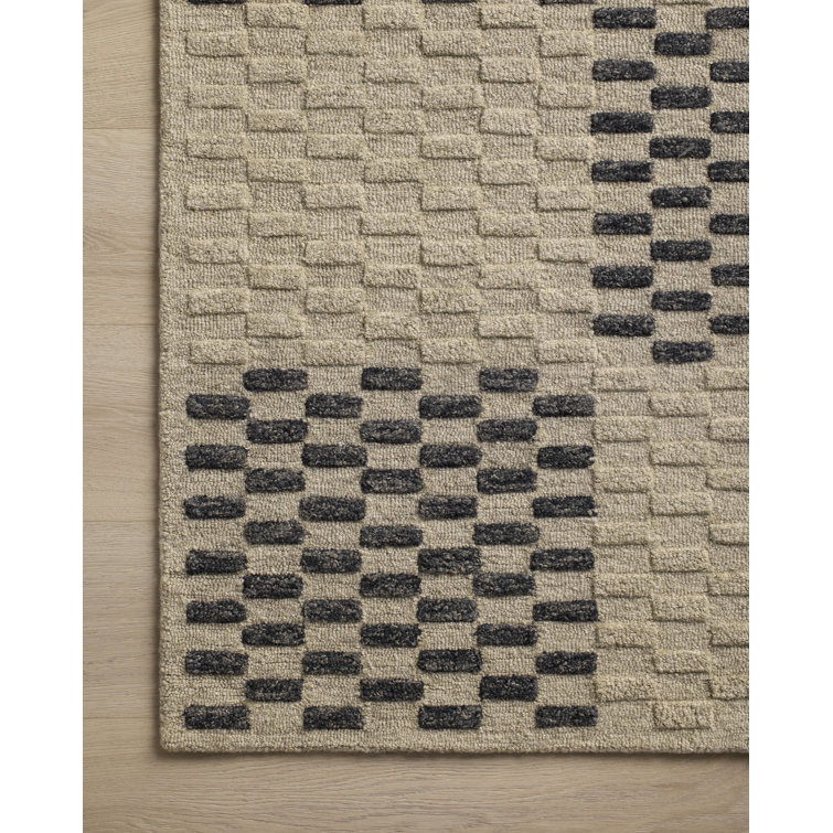 Bradley Beige and Midnight Wool Hand-Tufted Area Rug