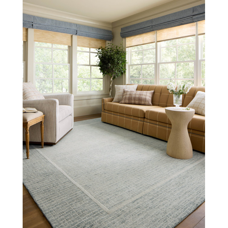 Mist and Ivory Hand-Tufted Wool Area Rug 2'-3" x 3'-9"