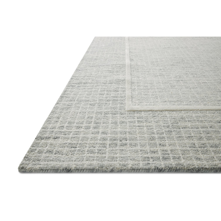 Mist and Ivory Hand-Tufted Wool Area Rug 2'-3" x 3'-9"