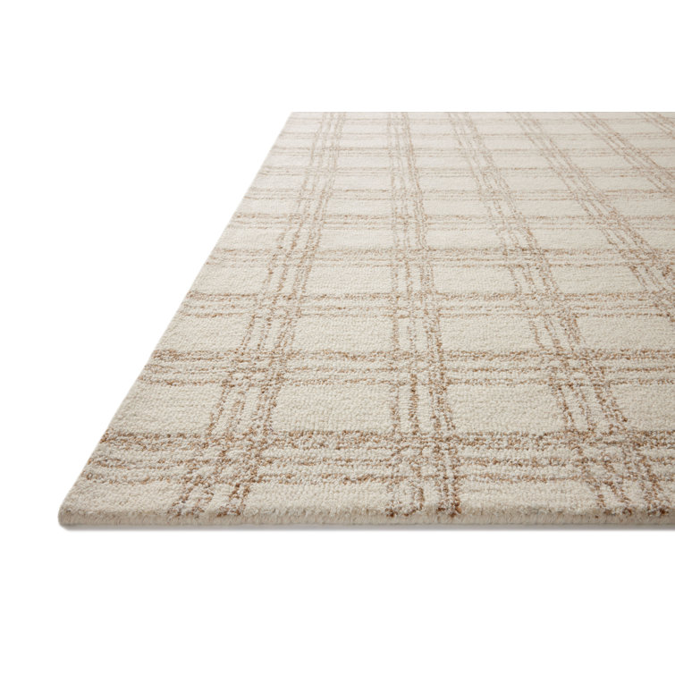 Polly Cream and Sand Hand-Tufted Wool Area Rug 2' x 5'