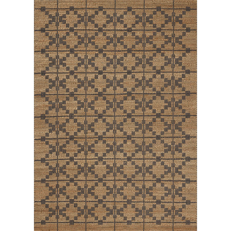 Natural Graphite Diamond Flat Woven Handmade Area Rug 5'-0" x 7'-6"