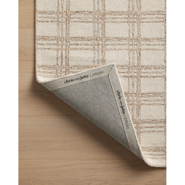 Polly Cream and Sand Hand-Tufted Wool Area Rug 2' x 5'