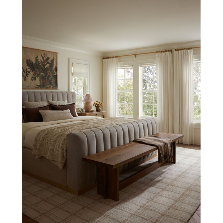 Polly Cream and Sand Hand-Tufted Wool Area Rug 2' x 5'