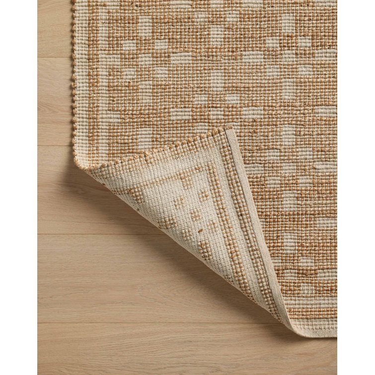 Natural Ivory Geometric Flat Woven Runner Rug