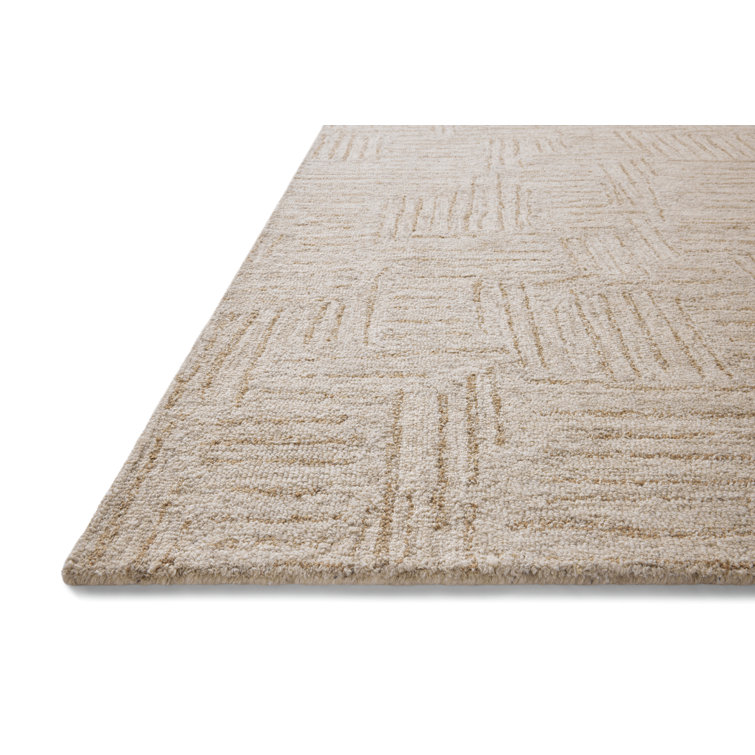 Polly Smoke and Sand Hand-Tufted Wool Runner Rug