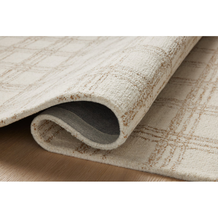Polly Cream and Sand Hand-Tufted Wool Area Rug 7'9" x 9'9"