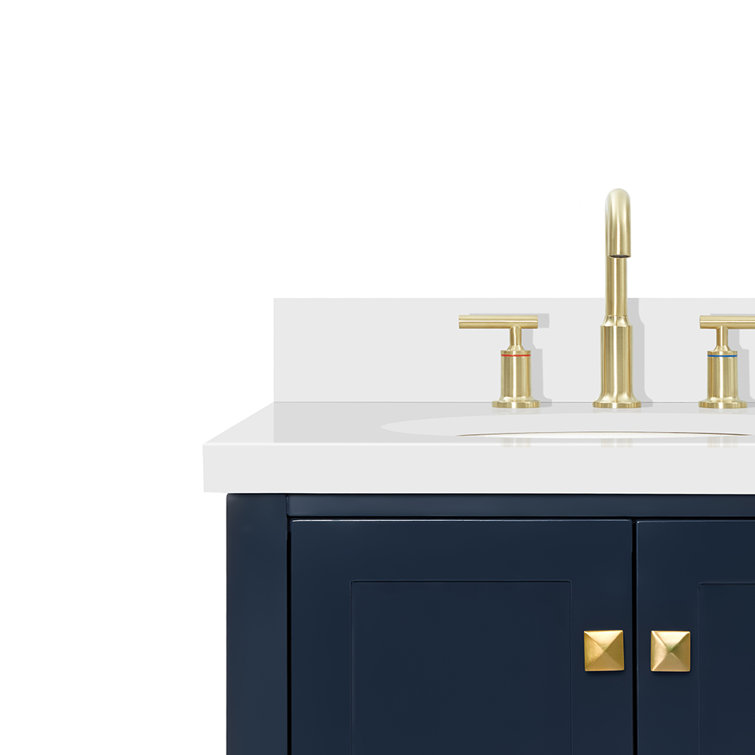 Cambridge Midnight Blue Double Vanity with Quartz Top