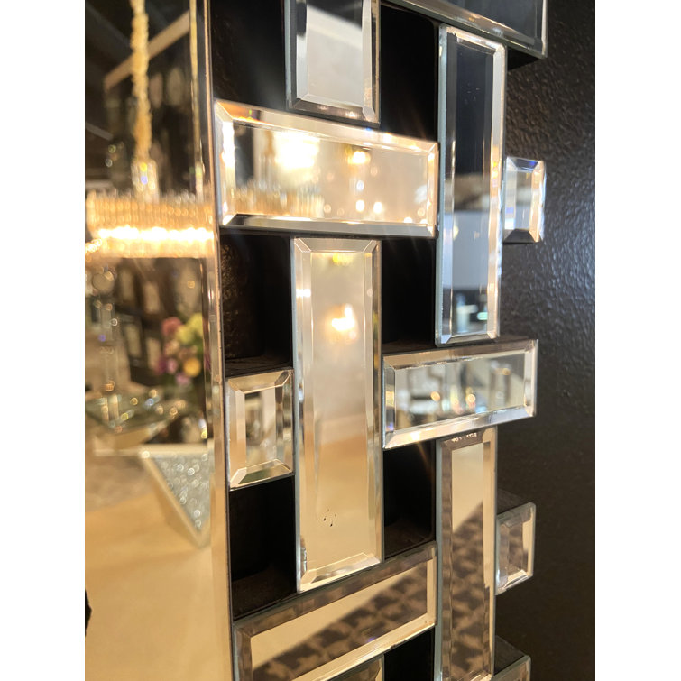 Montreal Rectangular Silver Wood Wall Mirror